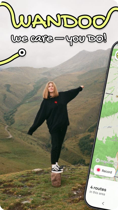Hiker planning a route before an early start